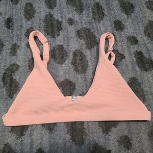 Zaful Peach Triangle Bikini Top sz M